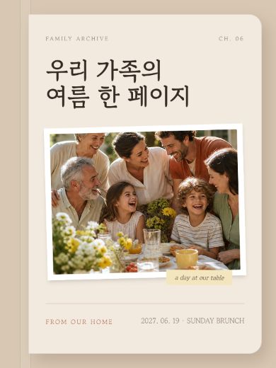 패밀리 메모리 북 모바일 초대장
